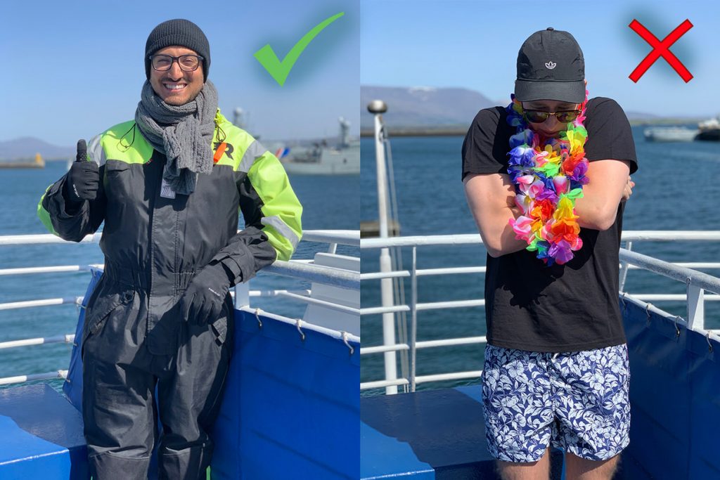 what to wear on a whale watching tour